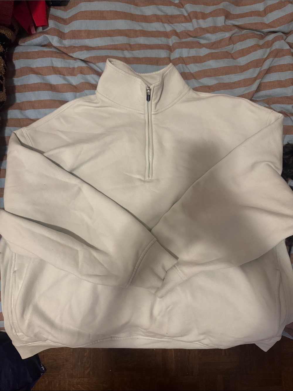 Athleta Baby Blue Half-Zip Pullover Sweatshirt